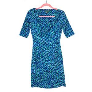 Ralph Lauren Peacock Animal Print Dress Size 6P